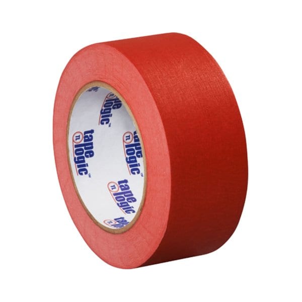 Tape Logic Masking Tape, 2x60 yd., Red, PK12, 2" W x 60 yds L, Red, 12 PK T93700312PKR - main